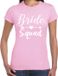 Bellatio Decorations Vrijgezellenfeest T-shirt voor dames - Bride Squad - licht roze - trouwen/bruiloft M