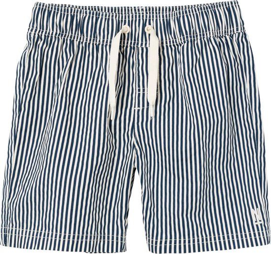 Name It Jongens Zwemshort Kinderen NKMZEER Gestreept Donkerblauw/Wit - Maat 134