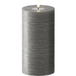 LED Bougie pilier WetLook Ø 10 x 20 cm Gris foncé
