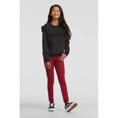 Anytime skinny jeans donkerrood