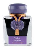 Jacques Herbin Vulpen inkt - Inkt 1670 - Violet Imperial - 50 ml - Paars - Gouden glitters