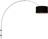 Steinhauer Sparkled Light 3966ST Wandlamp Staalkleurig Metaal & Textiel 145cm