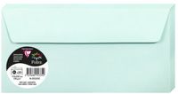 Clairefontaine 55335C, verpakking met 20 zelfklevende enveloppen, formaat DL (11 x 22 cm), 120 g/m², kleur: jadegroen