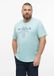 s.Oliver - Heren - Zacht katoenen T-shirt met print op de voorkant - Licht turquoise - XXL