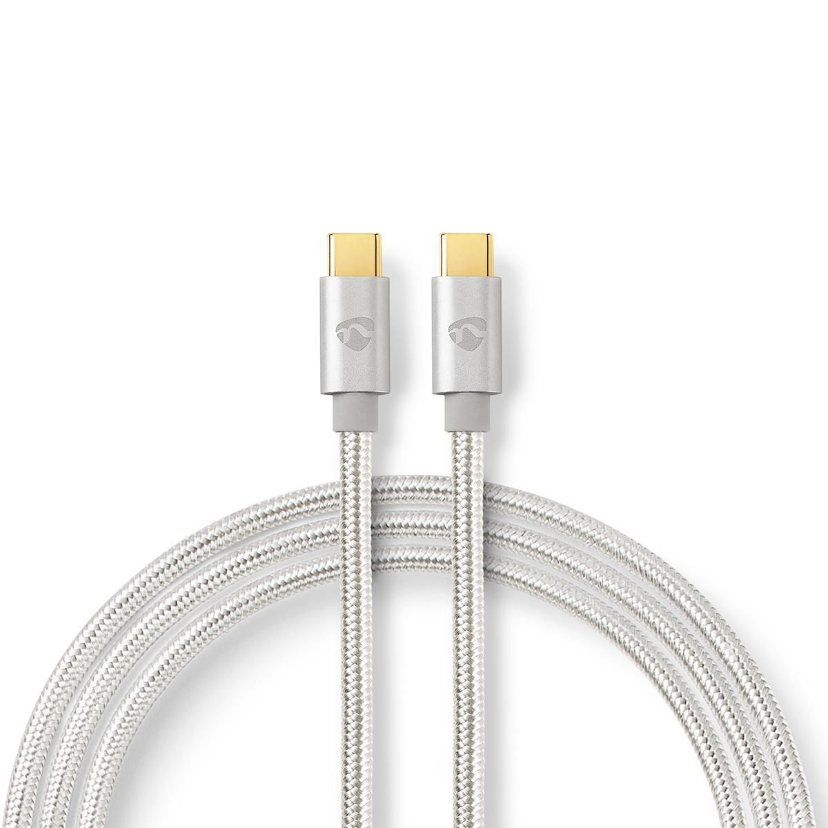 Nedis CCTB60800AL20 USB-kabel - 2 m - Zilver
