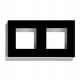 RTX SmartHome Cadre en verre noir 2 postes