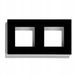 RTX SmartHome Cadre en verre noir 2 postes