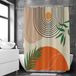 Loti Living Rideau de douche anti-moisissure – Textured art - Anneaux inclus – Imperméable – Polyester – Rideau de douche 180x200 cm