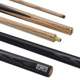 POWERGLIDE EXIOS Ash 2-delige 50/50 Jointed Snooker Pool of Biljart Cue Stick | Asschacht | Hand gesplitste kont | 18 oz | Volledige grootte 57 inch | 9,5 mm tip