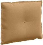 vidaXL Coussin de dossier Marron 60 x 50 cm Tissu côtelé