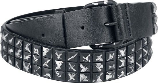 Rock Rebel by EMP Zwarte riem met studs in used look - Unisex - 110 cm