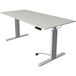 Kerkmann Zit-sta-bureau Kerkmann 10233111 Spaanplaat Lichtgrijs, Zilver