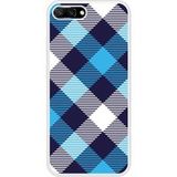 Honor Bedrukt siliconen hoesje compatibel met Honor 10 Tartan Bleu