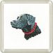 Heritage kruissteek set Aida "Black Labrador", tellpatroon, CFBL1444-A, onderzetter grootte 7,5 x 7,5 cm