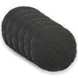 vidaXL - Kussensloop - 6 stuks - HEERLEN - Donkergrijs - Ø 60 cm - Bouclé