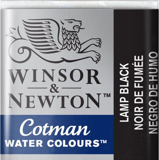 Winsor & Newton Cotman Aquarelverf - Lamp Black (Halve Nap)