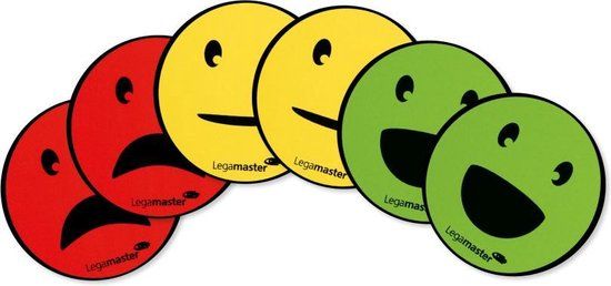 Legamaster Symboolmagneet magnetisch emoticon-symbool, 50 mm, gesorteerd