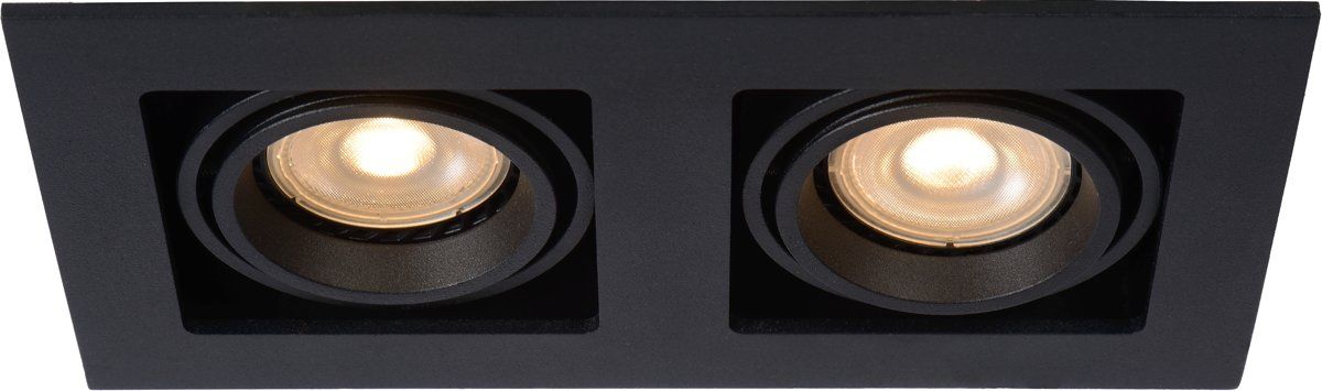 Lucide CHIMNEY - Inbouwspot - GU10 - Zwart - Aluminium