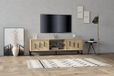 Hanah Home Sapphire Oak TV-standaard, 160 cm, 100% melamine gecoat deeltjesbord, 18 mm dik, wandmontage, meerdere planken, stijlvol en functioneel design