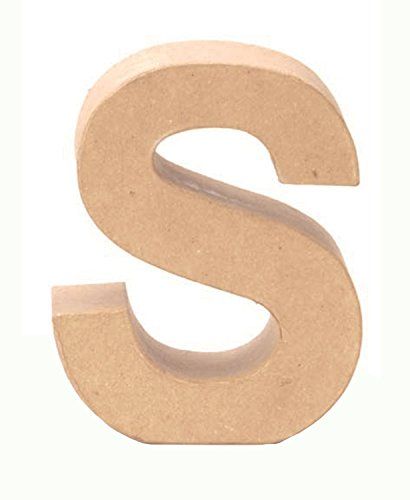 Glorex Kartonnen Letter S Small Naturel