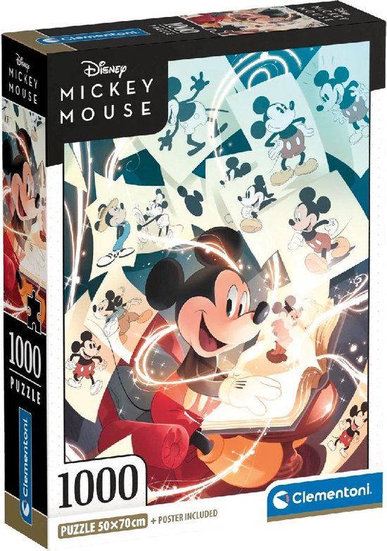 Clementoni Disney 100 Mickey Mouse Puzzel - 1000 Stukjes
