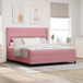 Prolenta Maison Exclusive - Lit À Ressorts Avec Tête De Lit Rose 180 X 200 Cm Velours