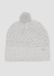 QS - Dames - Beanie met patroonstructuur - Grijs gemêleerd