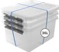 Sunware Q-line boîte de rangement avec couvercle 36L - Set de 3 - Transparent/Gris