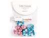Set Icecat Set met 10 drukknopen van katoen, 18 mm / 13 mm