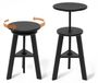 OEM Houten tekentafel, in hoogte verstelbaar van 48 tot 65,5 cm, diameter 30 cm, zwart