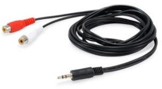 Equip 147093 - Audio Kabel Jack naar 2 RCA - Zwart