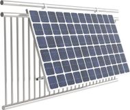EA Solar Balkon Balkon Eenvoudige Zonnepaneelhouder – Verstelbare Hoek 0–30° Montageset voor Balkonreling, Voorgemonteerd