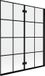 Mexen Mist paroi de douche en deux parties, droite 140 x 150 cm, grille noire, noir