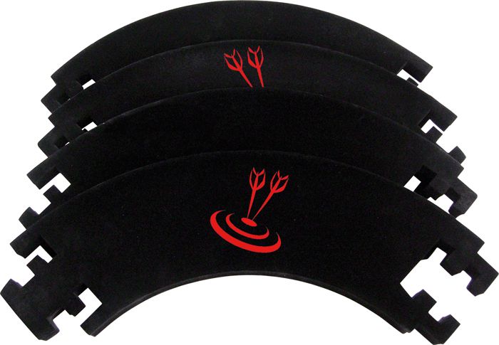 KARELLA Dartbord catchring 4 delig zwart