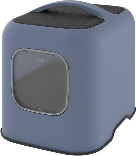 Rotho My Pet Biala Kattenbak - 51 x 39.5 x 44.3 cm - Blauw & Antraciet