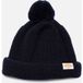 Nudie Jeans Bonnet en laine à pompon épais bleu marine