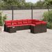 Maison Exclusive - Ensemble de meubles de jardin 10 pièces avec canapé et coussins, marron, en polyrotin