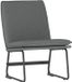 vidaXL Loungestoel 52x75x76 cm stof donkergrijs