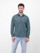 LERROS Overhemd met lange mouwen en trendy print, Maat: M, Kleur: CLASSIC NAVY, 97% katoen, 3% elastaan
