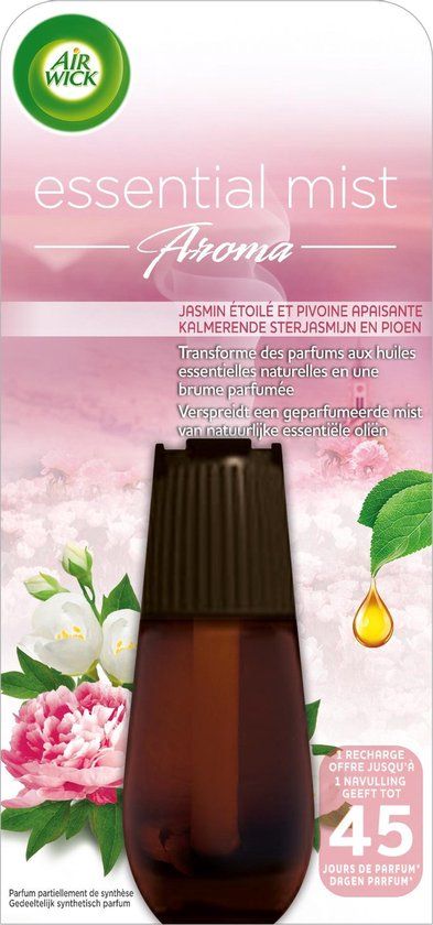 Air Wick Essential Mist Automatische Geurverspreider Navulling - Jasmijn & Pioenroos - 20ml