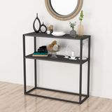 en.casa Console tafel Hemsedal sidetable 90x90x33,5 cm antraciet