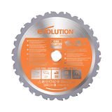 Evolution Power Tools R185TCT - 20CS zaagblad met 20 tanden en met een uiteinde van carbide voor meerdere materialen - zaagt hout, metaal, kunststof en meer, voor cirkelzagen en afkortzagen, 185 mm