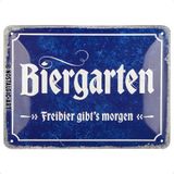 Nostalgic-Art Metalen bord in retrostijl, 15 x 20 cm, biertuin, cadeau-idee voor bierfans, metaal, vintage design