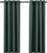 vidaXL - Rideaux - aspect lin - occultants - œillets - 2 - pièce - 140x175 - cm - vert