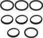 Allecto Plus - Kit de joint pour évacuation de lavabo, 8 pièces en noir