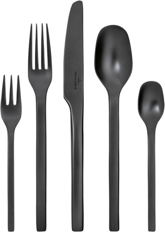 Villeroy & Boch Manufacture Rock Bestekset 20-dlg - 4 persoons - mat zwart