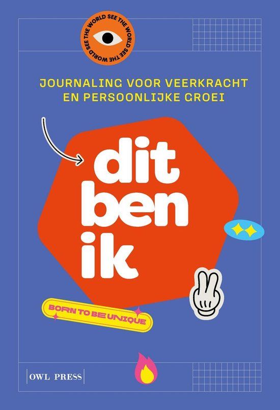 Owl Press Borgerhoff & Lamberigts.be Dit ben ik Paperback Persoonlijk dagboek Volwassenen nl 336 pagina's Blauw Oranje Nele Swennen