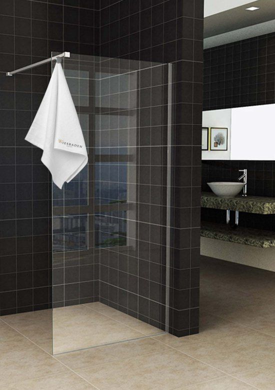 Sita Inloopdouche Met Handdoekhouder - 90x200 Cm Chroom/8 mm - Helder Glas Met Nano Coating