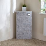 Hudson Reed WC-Ombouw Hoekmontage Modern avec Réservoir - Gris Béton avec Bouton de Chasse d'Eau Chromé | Cluo