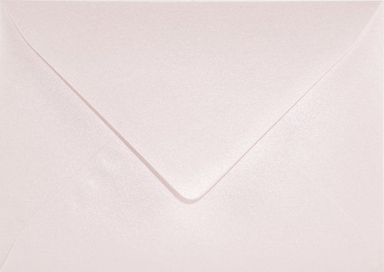 Netuno Metallic (parelmoer) roze enveloppen A6 - 125 x 175 mm - B6 - 25 stuks - 120 gram